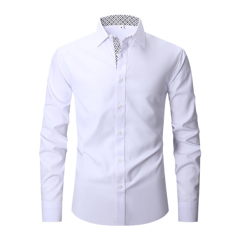 Men's Breathable Cotton Long Sleeved Checkered Shirt