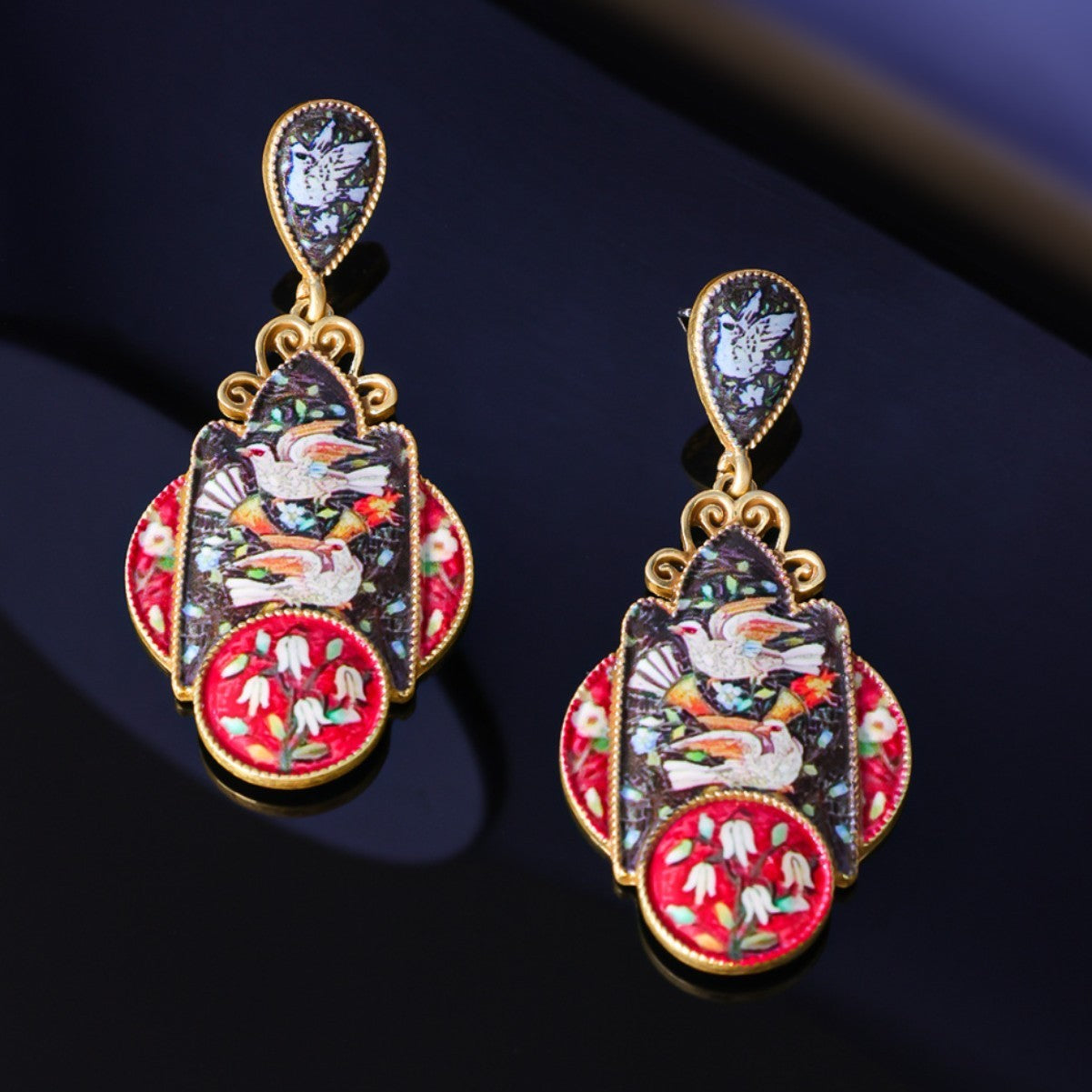 Swan Earrings Retro Easy Matching Court Elegant Earrings