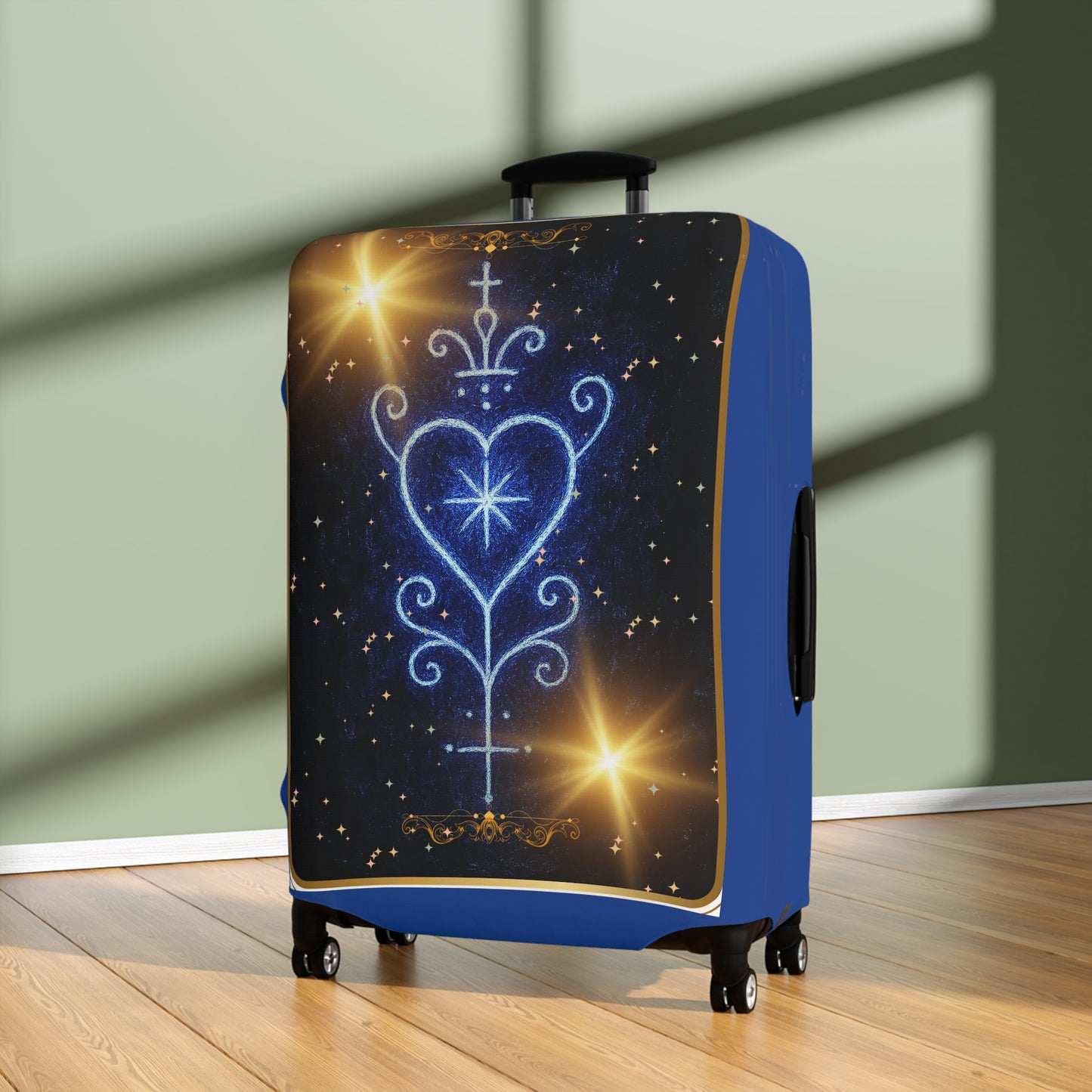 Voodoo Heart Collections, Luggage Cover, Stylish Travel Accessory, Unique Suitcase Protector, Perfect for Travelers, Great Gift Idea