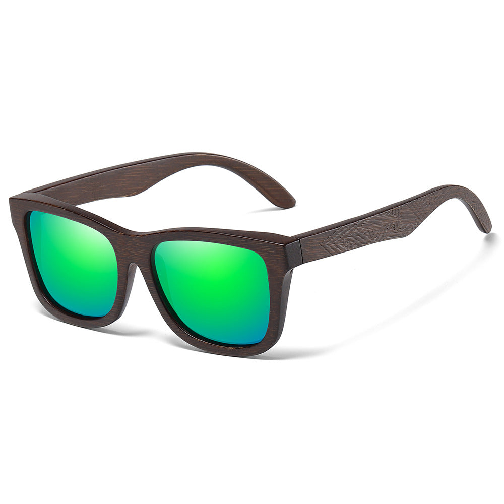 Pattern Leg Spring Hinge Polarized Sun Glasses
