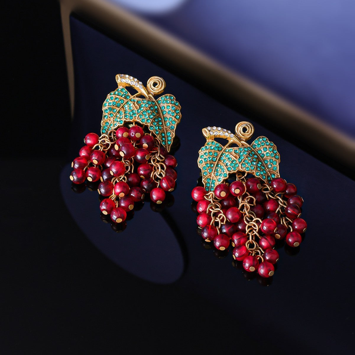 Grape Cluster Ear Studs Light Luxury High Sense Niche Temperament