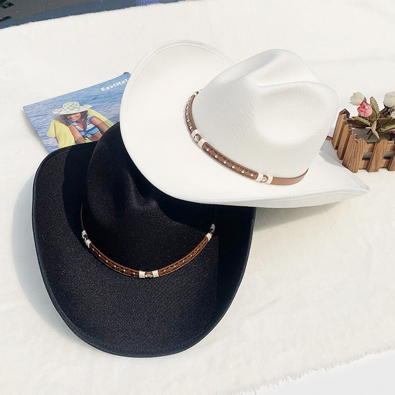 Men's Felt Riding Woolen Cowboy Hat