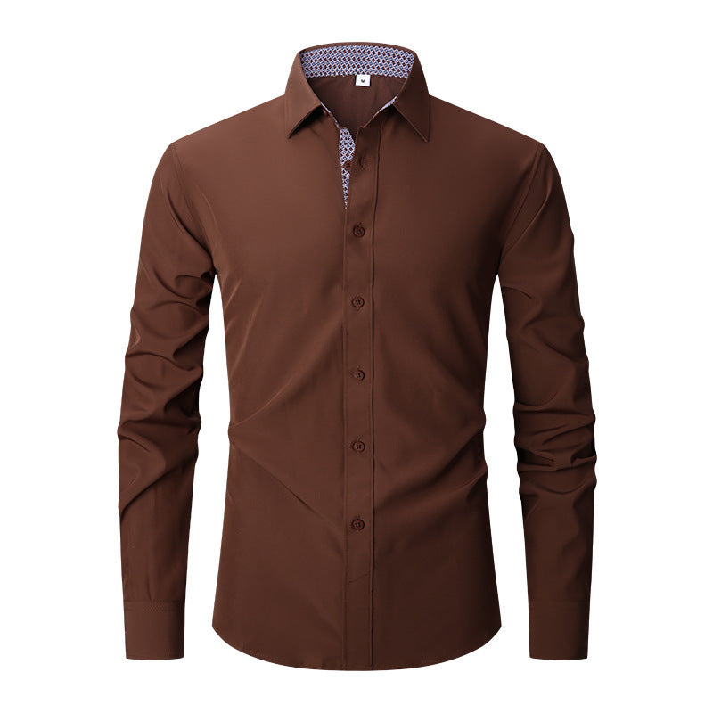 Men's Breathable Cotton Long Sleeved Checkered Shirt