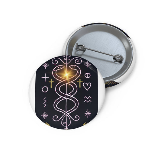 Dambala Symbolic Pin Buttons for Festivals, Personalized Gifts, Expressive Accessories, Unique Art Button Badges, Handmade Pins