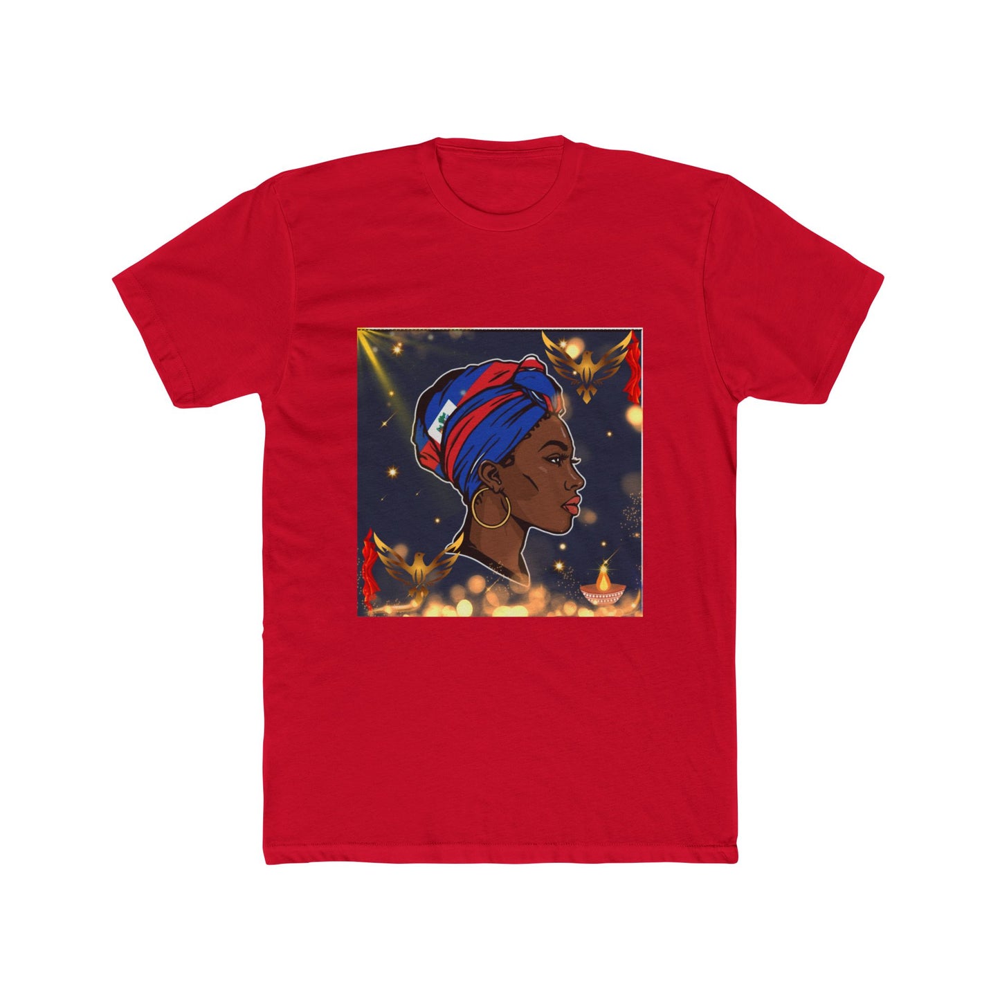 Elegant Afrocentric Crew Tee, Unisex Cotton T-Shirt, Cultural Expression Tee, Unique Gift for Her, Everyday Wear, Black History Month