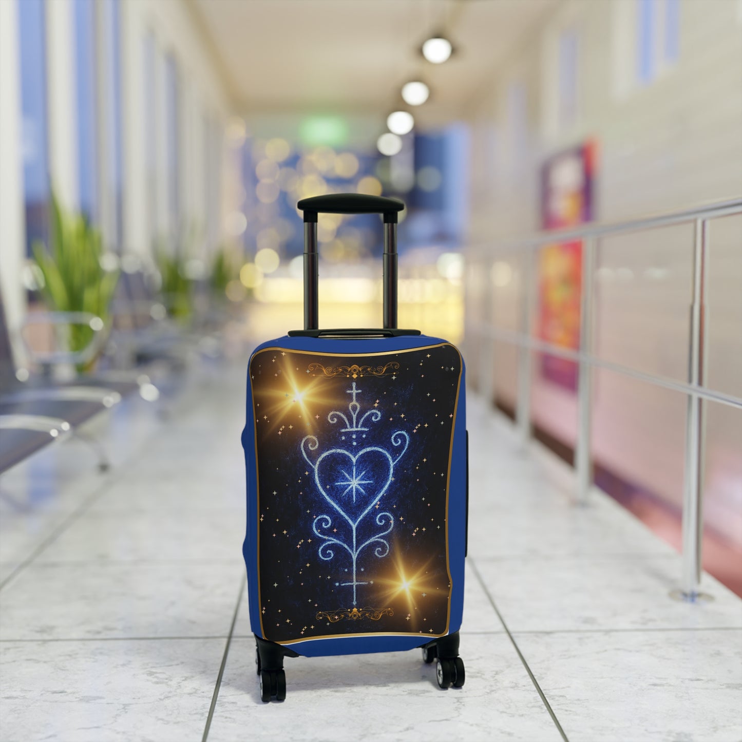 Voodoo Heart Collections, Luggage Cover, Stylish Travel Accessory, Unique Suitcase Protector, Perfect for Travelers, Great Gift Idea