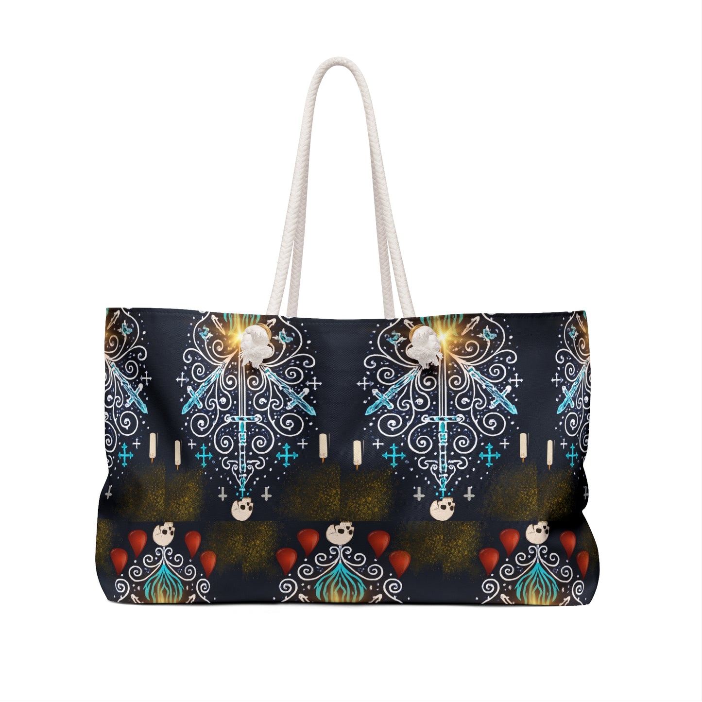 VeVe Ogou, Vibrant Gothic Weekender Bag: Perfect for Travel, Festivals, Gym, Beach, Gifts