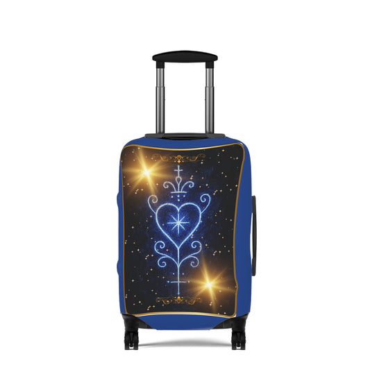 Voodoo Heart Collections, Luggage Cover, Stylish Travel Accessory, Unique Suitcase Protector, Perfect for Travelers, Great Gift Idea