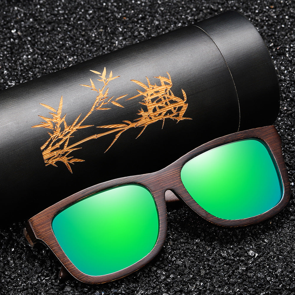 Pattern Leg Spring Hinge Polarized Sun Glasses