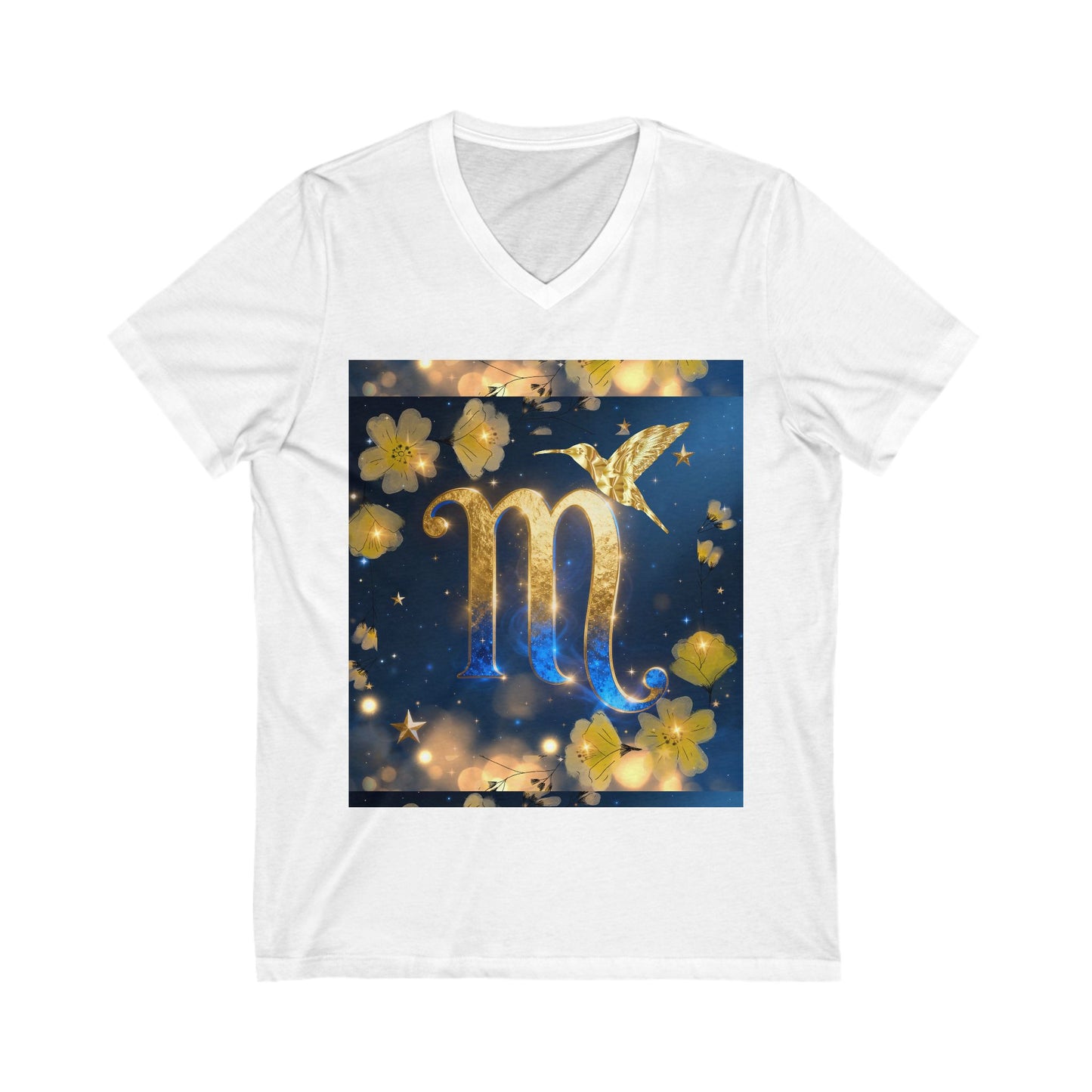 Mystical Scorpio V-Neck Tee, Astrology Shirt, Gift for Zodiac Lovers, Birthday Gift, Horoscope T-Shirt, Cosmic Fashion