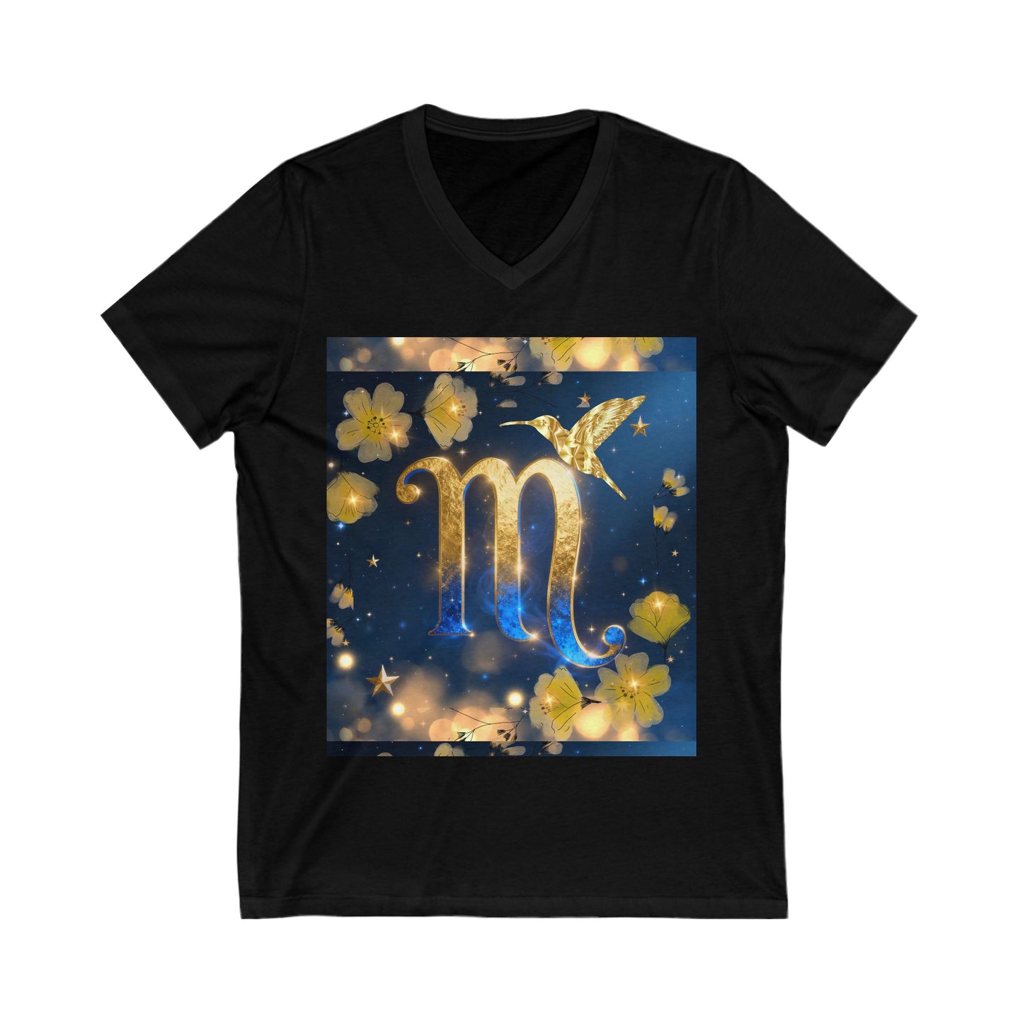 Mystical Scorpio V-Neck Tee, Astrology Shirt, Gift for Zodiac Lovers, Birthday Gift, Horoscope T-Shirt, Cosmic Fashion