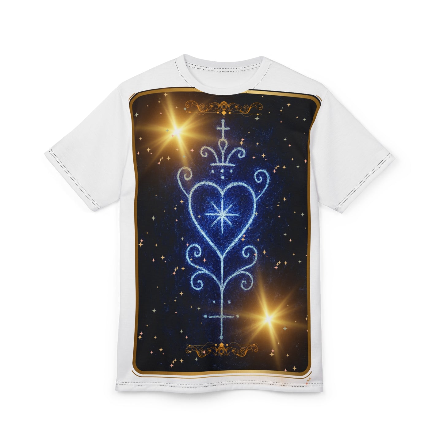 Dambala Unisex Cut & Sew Tee - Celestial Art, Astrology Gift, Stellar Fashion, Unique Graphic Tee, Starry Night Apparel