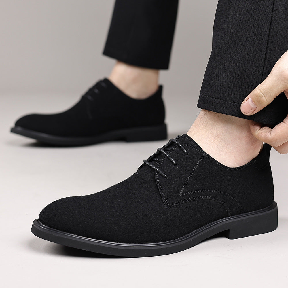 Fashion British Suede Leather Work Shoes Men