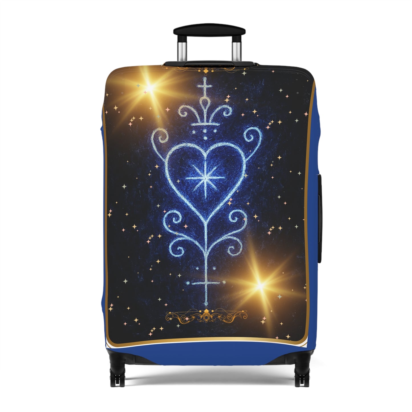 Voodoo Heart Collections, Luggage Cover, Stylish Travel Accessory, Unique Suitcase Protector, Perfect for Travelers, Great Gift Idea