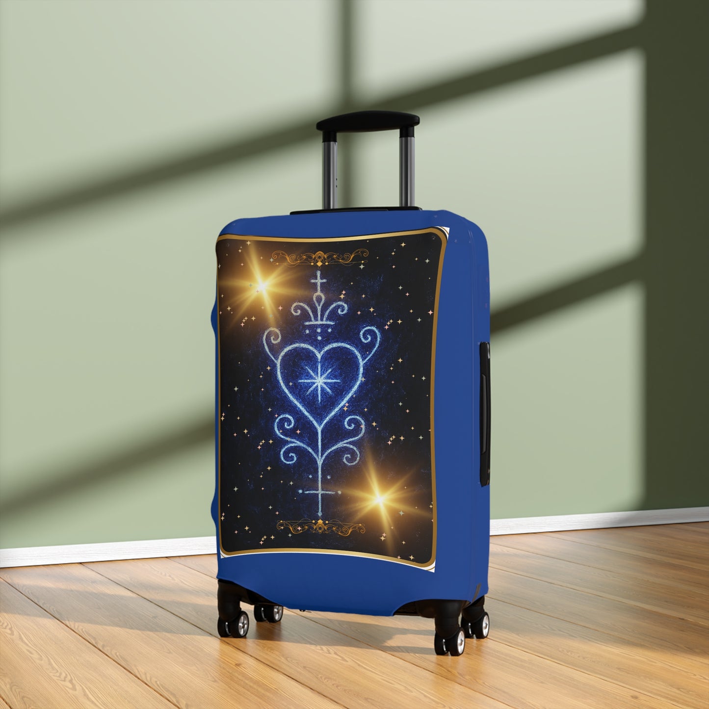 Voodoo Heart Collections, Luggage Cover, Stylish Travel Accessory, Unique Suitcase Protector, Perfect for Travelers, Great Gift Idea