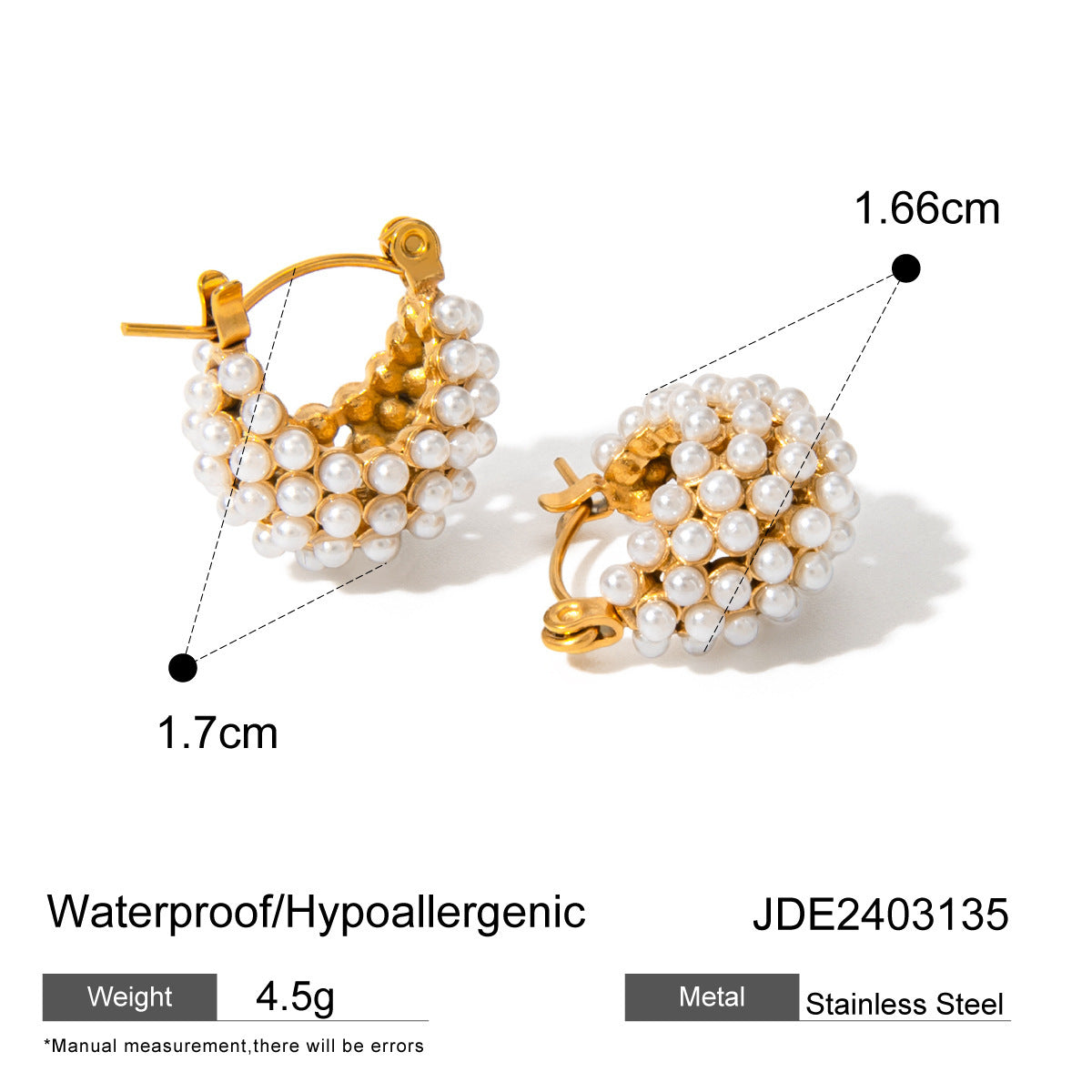 Fashion Hollowed-out Cabas Inlaid Rhinestone Earrings