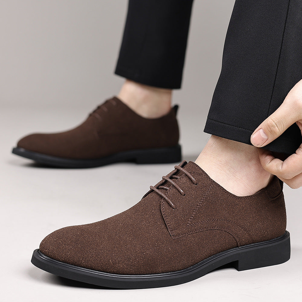 Fashion British Suede Leather Work Shoes Men