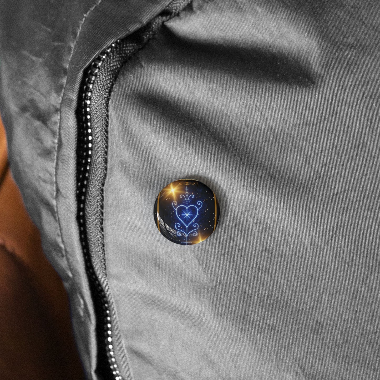 Voodoo Heart  Collections, Round Pins, Cute Decor, Stylish Accessories, Gift for Friends, Badge for Jackets, Cosmic Fashion