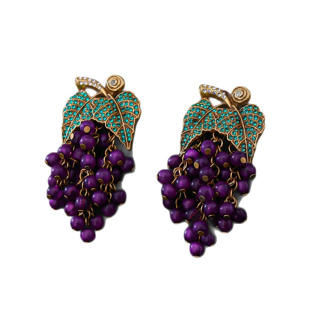 Grape Cluster Ear Studs Light Luxury High Sense Niche Temperament