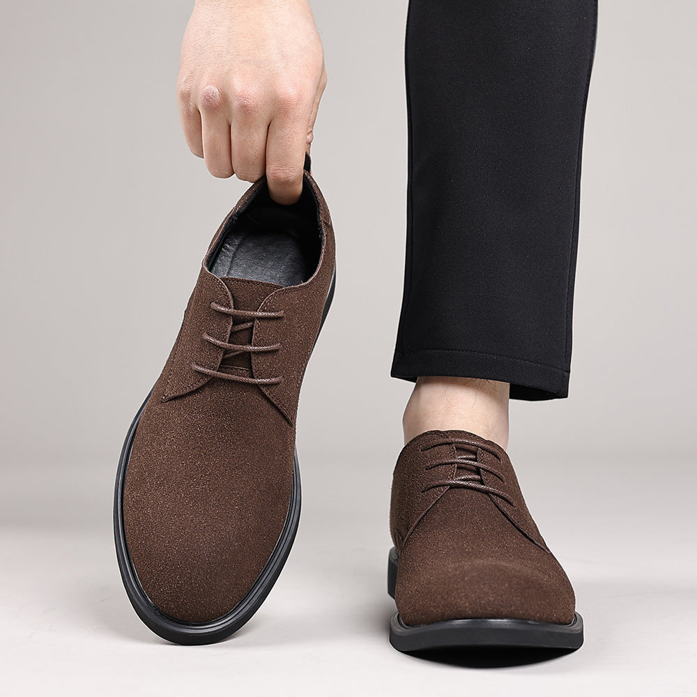 Fashion British Suede Leather Work Shoes Men