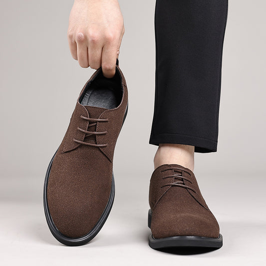 Fashion British Suede Leather Work Shoes Men