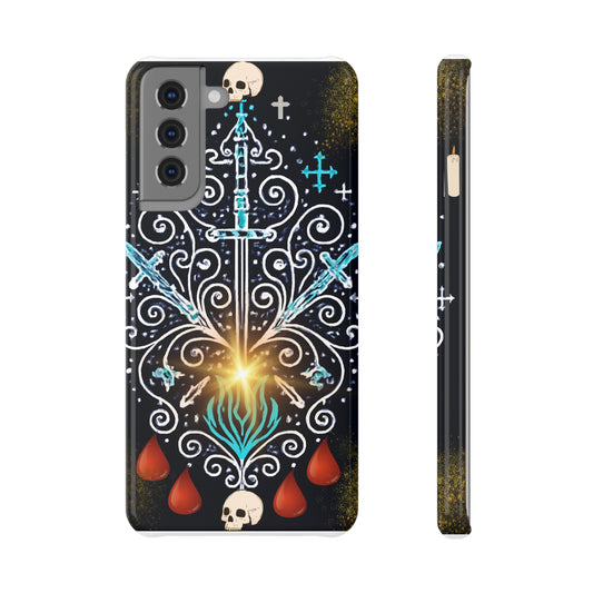 Stylish Slim Snap Case with Intricate Design, Gothic Art Phone Cover, Unique Gift for Him/Her, Perfect for Birthdays, Halloween, or [...]