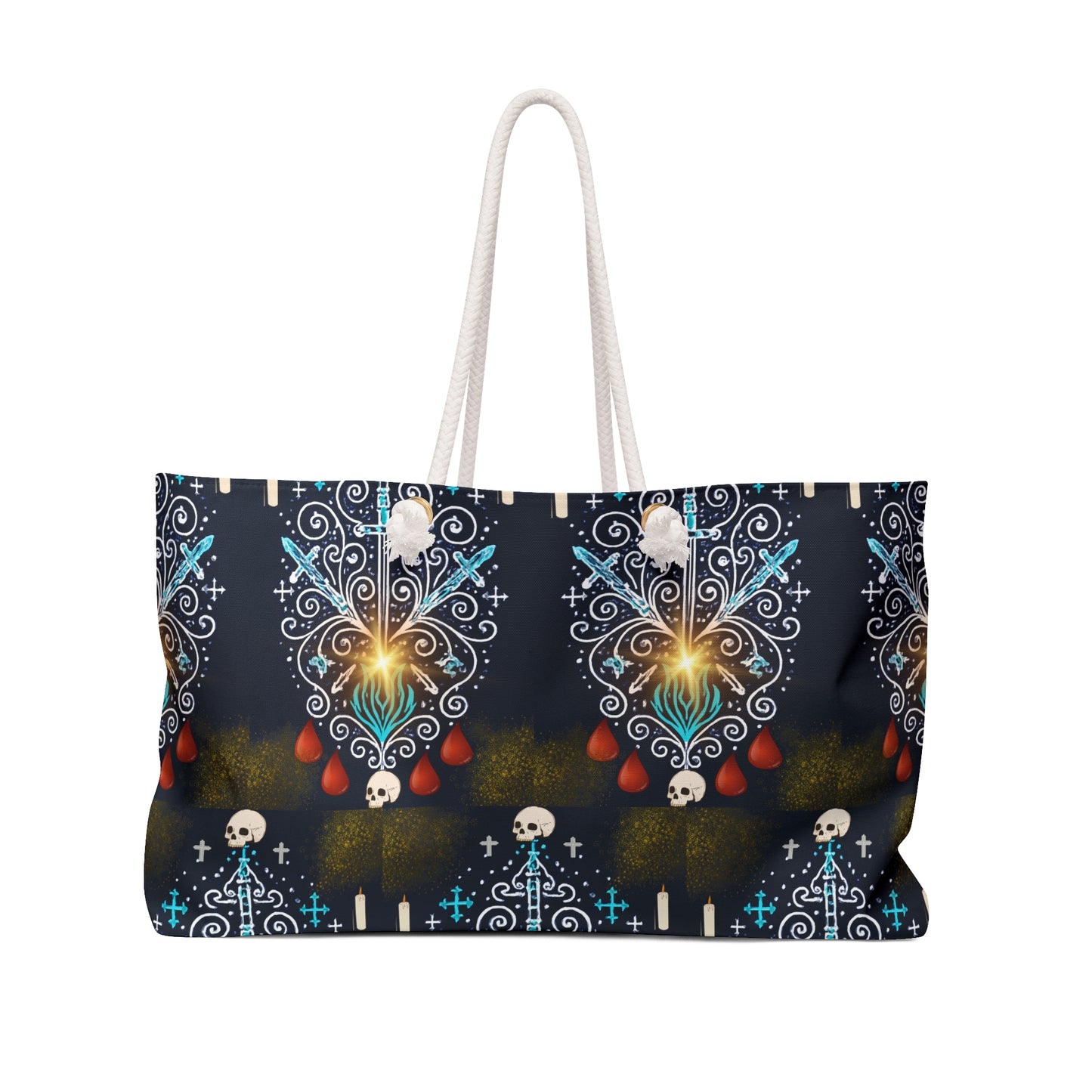 VeVe Ogou, Vibrant Gothic Weekender Bag: Perfect for Travel, Festivals, Gym, Beach, Gifts