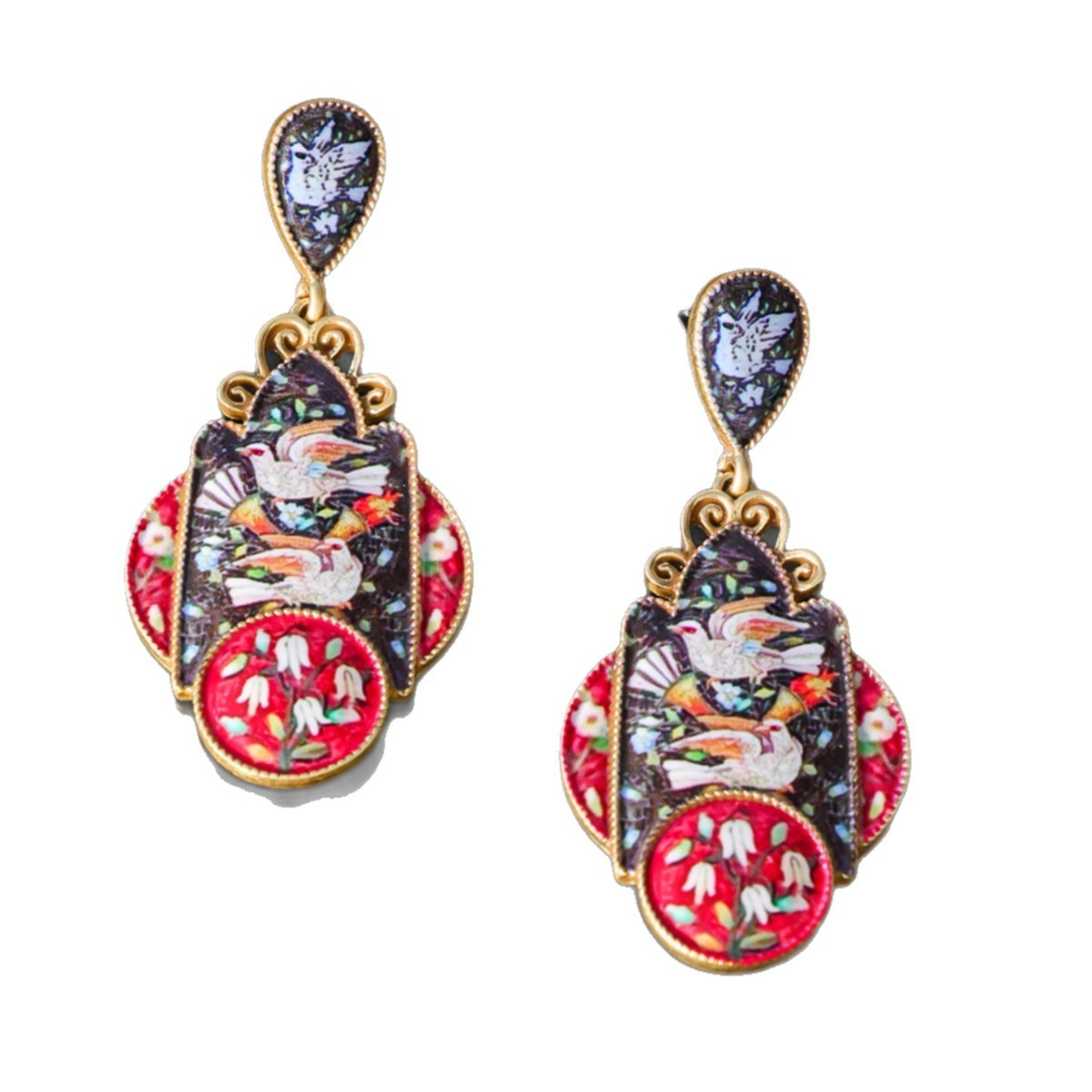 Swan Earrings Retro Easy Matching Court Elegant Earrings