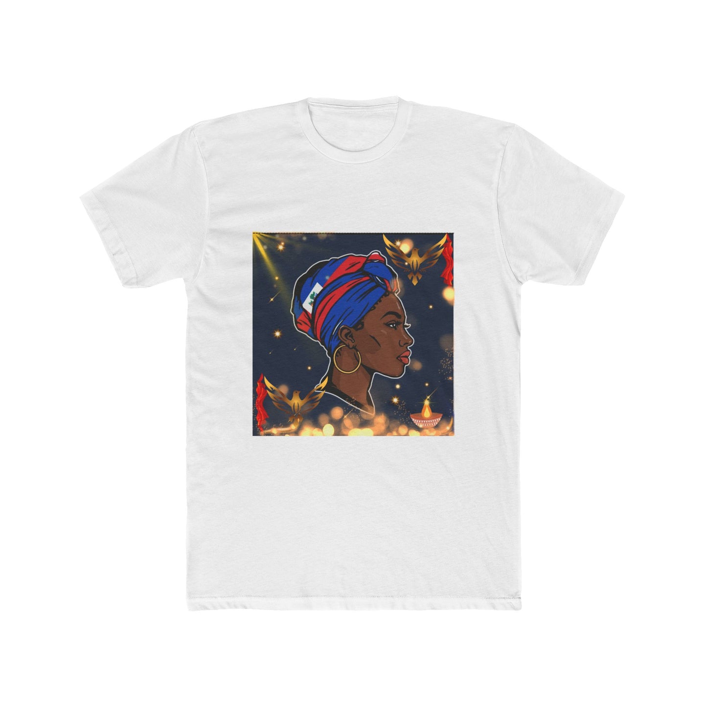 Elegant Afrocentric Crew Tee, Unisex Cotton T-Shirt, Cultural Expression Tee, Unique Gift for Her, Everyday Wear, Black History Month