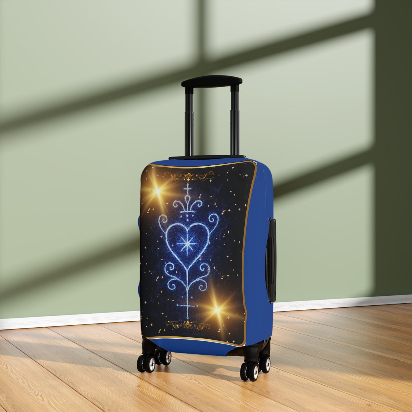 Voodoo Heart Collections, Luggage Cover, Stylish Travel Accessory, Unique Suitcase Protector, Perfect for Travelers, Great Gift Idea