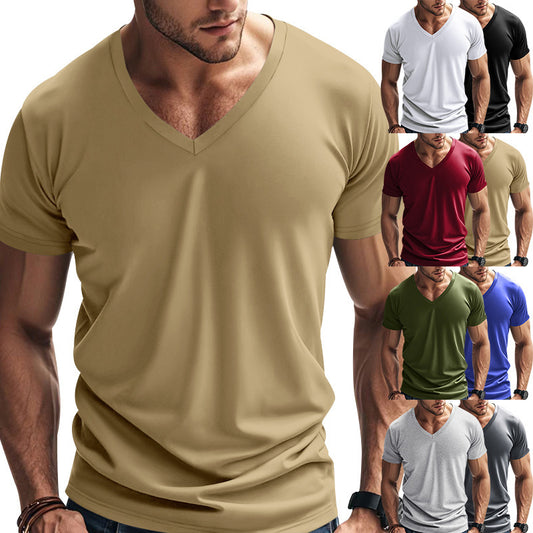 Solid Color Loose American Summer Men's T-shirt