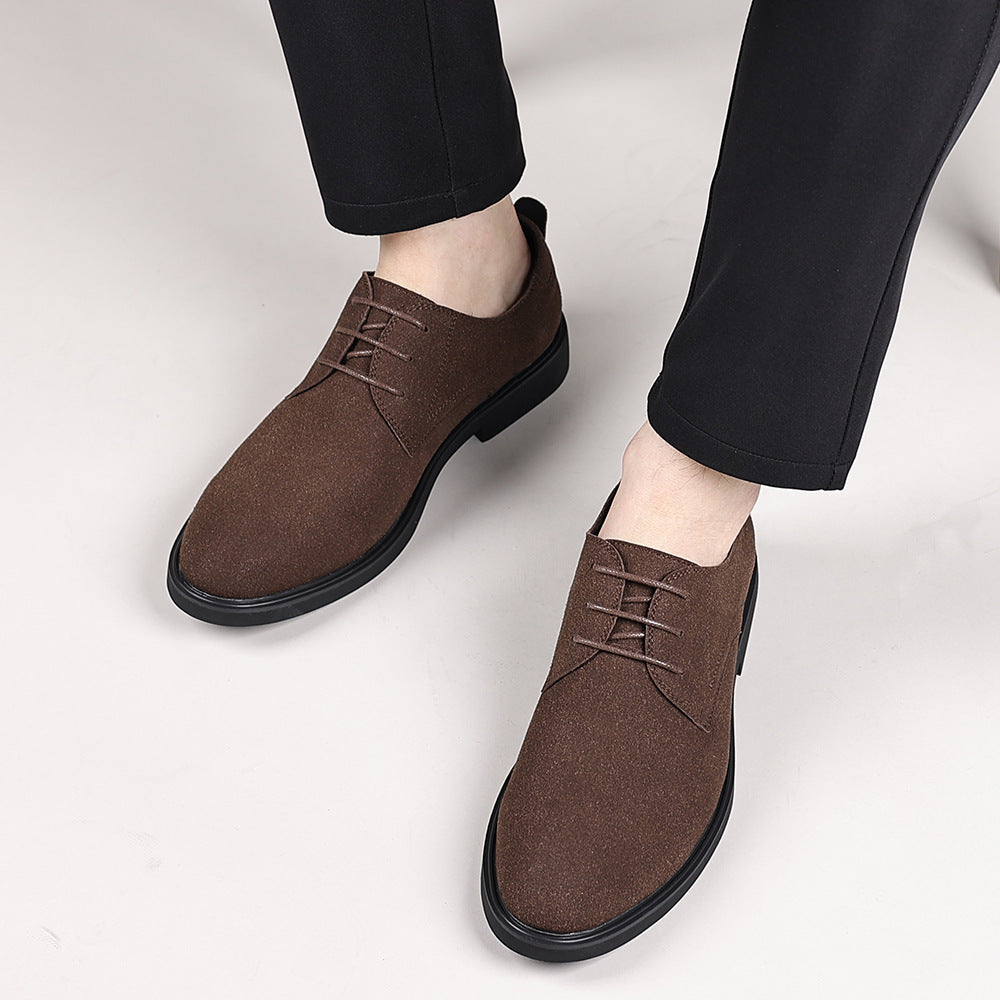 Fashion British Suede Leather Work Shoes Men