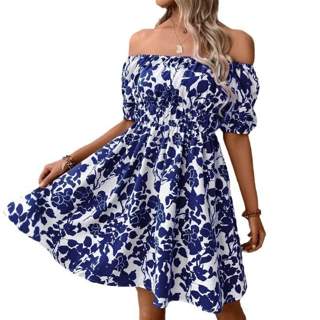 Comfort And Casual Commute Style Women's Printed Dress