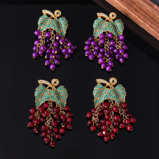 Grape Cluster Ear Studs Light Luxury High Sense Niche Temperament