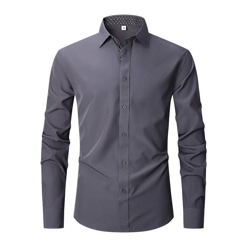 Men's Breathable Cotton Long Sleeved Checkered Shirt