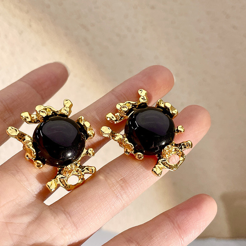 Classic Black Cool Style High Sense Personalized Earrings